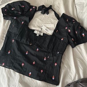 Fleur du Mal ice cream print top, L